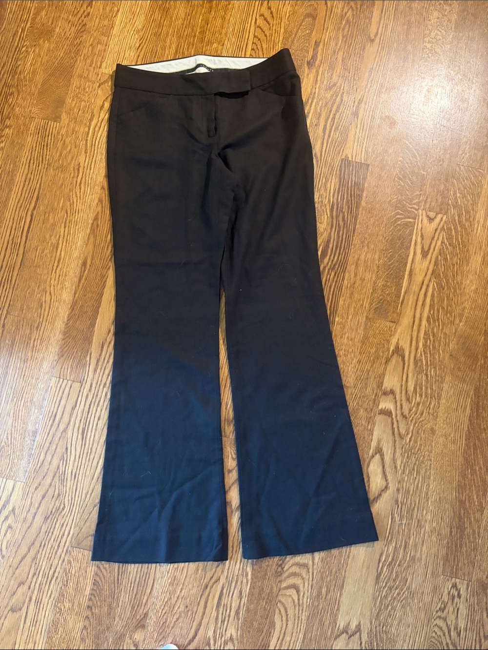 Theory Brown Boot-Cut Dress Wool Pants